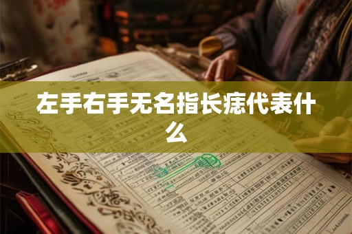 左手右手无名指长痣代表什么