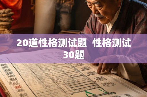 20道性格测试题 性格测试30题 20道性格测试题 性格测试30题