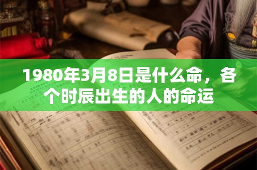 1980年3月8日是什么命，各个时辰出生的人的命运