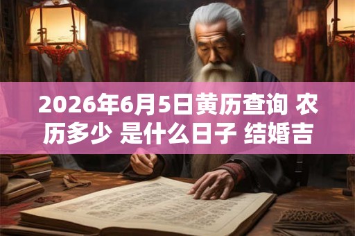 2026年6月5日黄历查询 农历多少 是什么日子 结婚吉时
