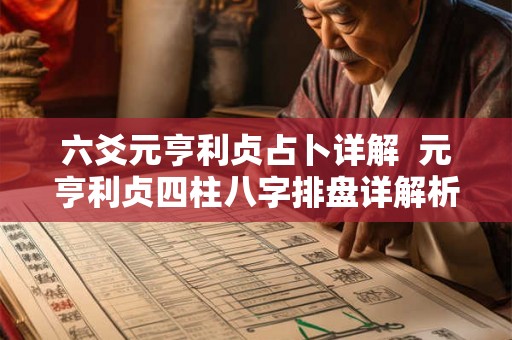 六爻元亨利贞占卜详解  元亨利贞四柱八字排盘详解析