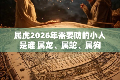 属虎2026年需要防的小人是谁 属龙、属蛇、属狗