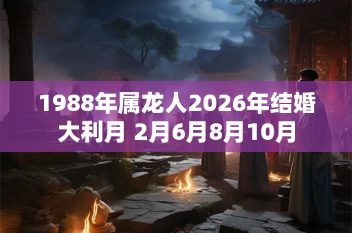1988年属龙人2026年结婚大利月 2月6月8月10月