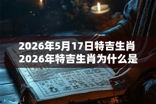 2026年5月17日特吉生肖 2026年特吉生肖为什么是5月17日
