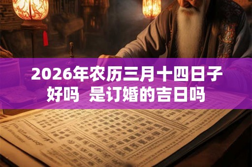 2026年农历三月十四日子好吗  是订婚的吉日吗