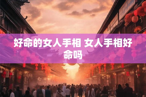 好命的女人手相 女人手相好命吗