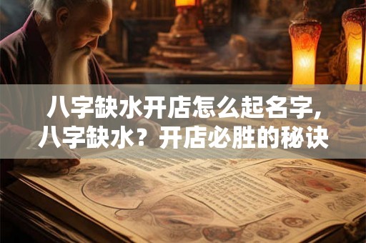 八字缺水开店怎么起名字,八字缺水？开店必胜的秘诀来啦！