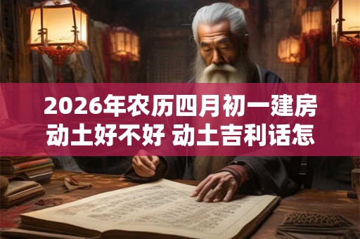 2026年农历四月初一建房动土好不好 动土吉利话怎么说