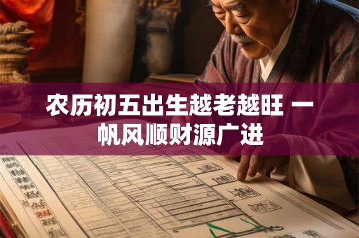 农历初五出生越老越旺 一帆风顺财源广进