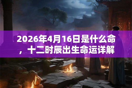 2026年4月16日是什么命，十二时辰出生命运详解