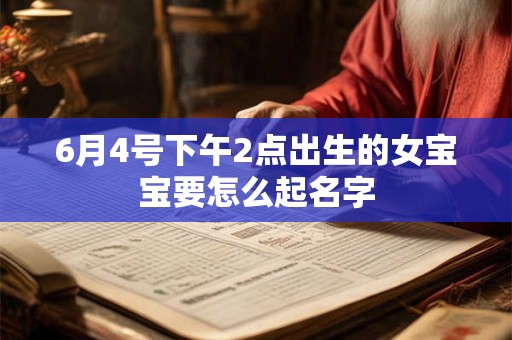 6月4号下午2点出生的女宝宝要怎么起名字