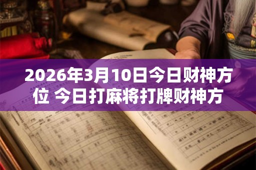 2026年3月10日今日财神方位 今日打麻将打牌财神方位
