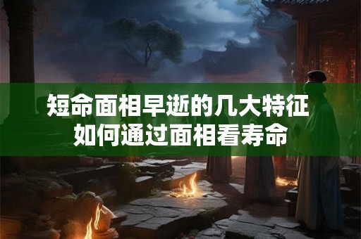 短命面相早逝的几大特征 如何通过面相看寿命