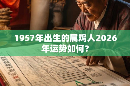 1957年出生的属鸡人2026年运势如何？