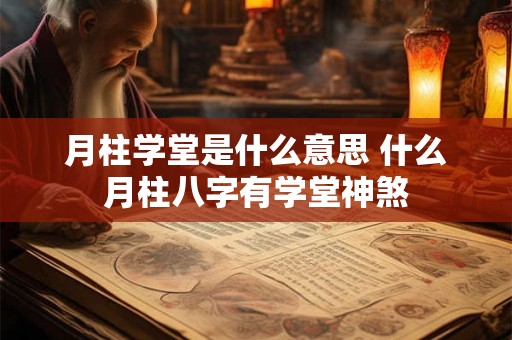 月柱学堂是什么意思 什么月柱八字有学堂神煞 月柱学堂是什么意思 什么月柱八字有学堂神煞