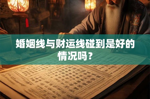 婚姻线与财运线碰到是好的情况吗？