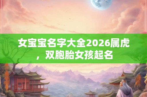 女宝宝名字大全2026属虎，双胞胎女孩起名