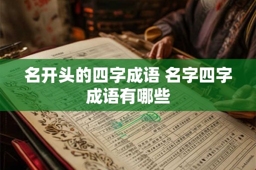 名开头的四字成语 名字四字成语有哪些