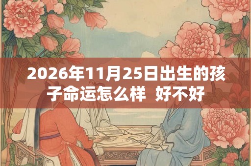 2026年11月25日出生的孩子命运怎么样  好不好