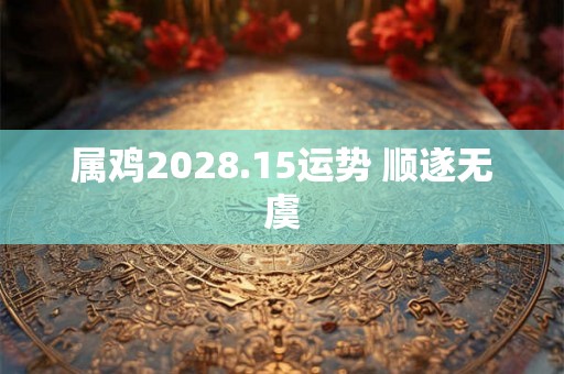 属鸡2028.15运势 顺遂无虞