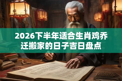 2026下半年适合生肖鸡乔迁搬家的日子吉日盘点