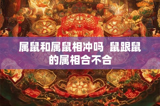属鼠和属鼠相冲吗  鼠跟鼠的属相合不合