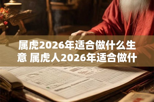 属虎2026年适合做什么生意 属虎人2026年适合做什么 属虎2026年适合做什么生意 属虎人2026年适合做什么