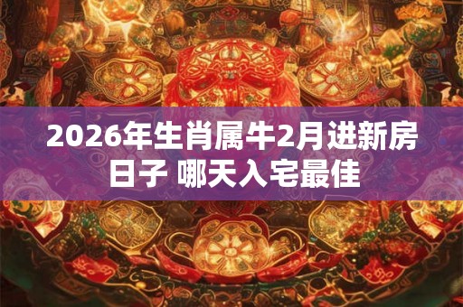 2026年生肖属牛2月进新房日子 哪天入宅最佳