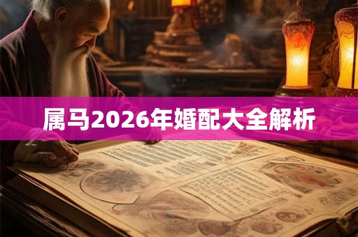 属马2026年婚配大全解析