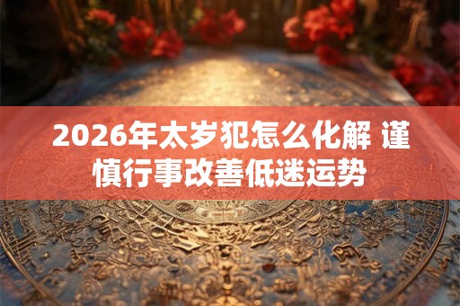 2026年太岁犯怎么化解 谨慎行事改善低迷运势