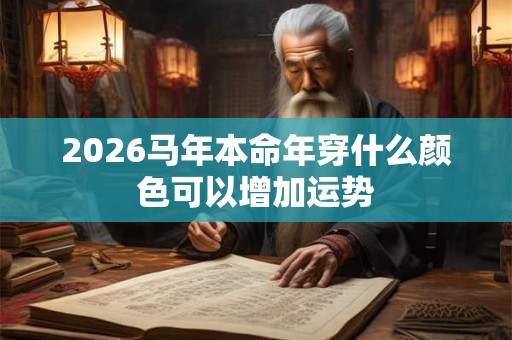 2026马年本命年穿什么颜色可以增加运势
