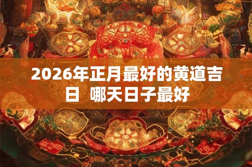 2026年正月最好的黄道吉日  哪天日子最好