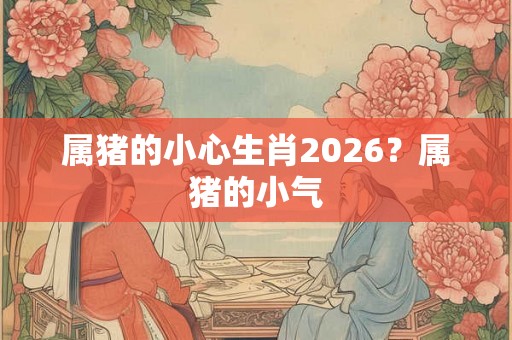 属猪的小心生肖2026？属猪的小气