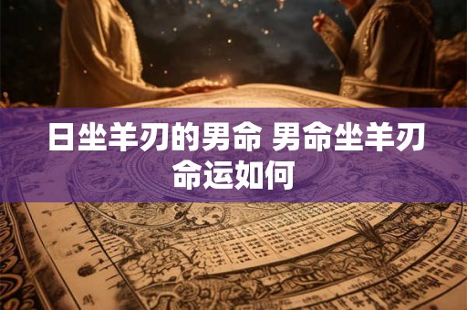 日坐羊刃的男命 男命坐羊刃命运如何