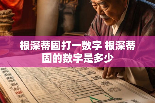 根深蒂固打一数字 根深蒂固的数字是多少