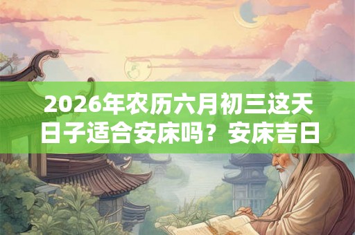 2026年农历六月初三这天日子适合安床吗？安床吉日怎么看？
