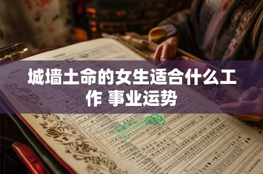 城墙土命的女生适合什么工作 事业运势