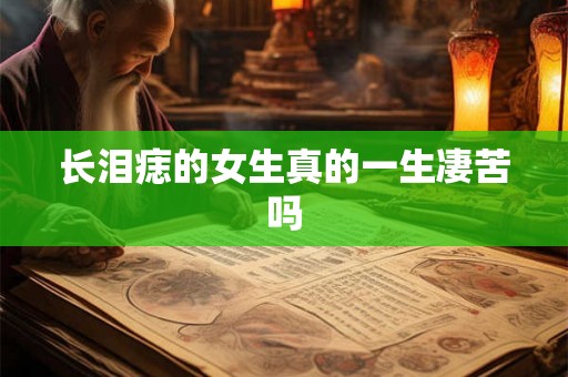 长泪痣的女生真的一生凄苦吗