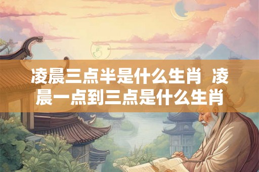 凌晨三点半是什么生肖  凌晨一点到三点是什么生肖