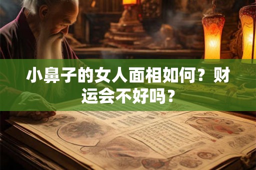 小鼻子的女人面相如何？财运会不好吗？
