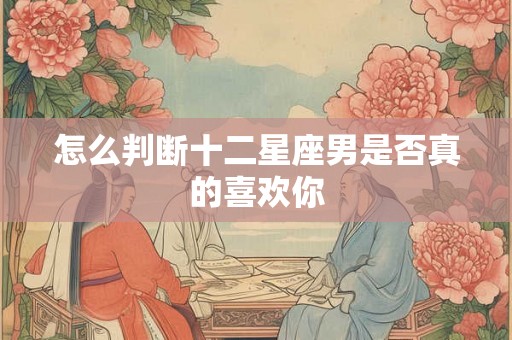 怎么判断十二星座男是否真的喜欢你