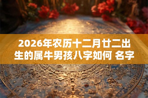 2026年农历十二月廿二出生的属牛男孩八字如何 名字推荐